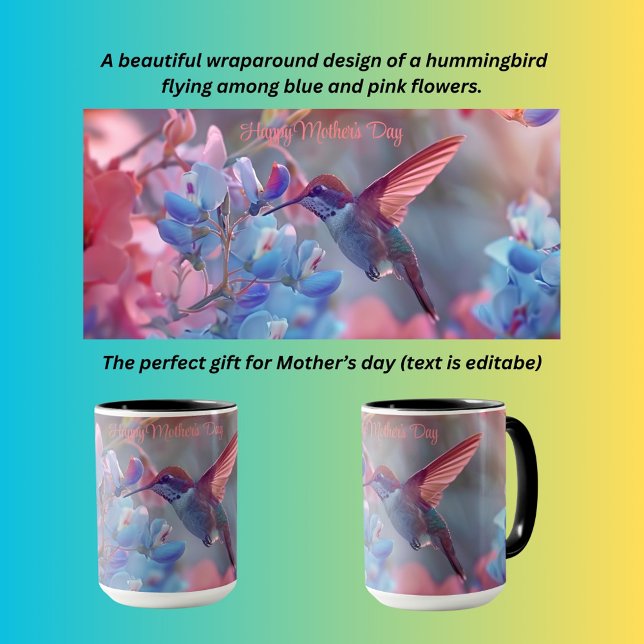 Caneca Dia de as mães de passarinho (Criador carregado)