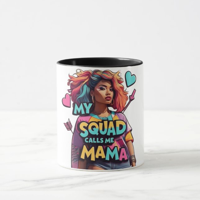 Caneca Dia de as mães de Setas legal na Mama Squad (Centro)