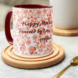 Caneca Dia de as mães feliz com o padrão Floral Lehenga
