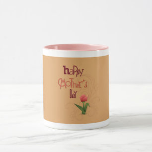 Caneca Dia de as mães feliz com sotaques de cor personali