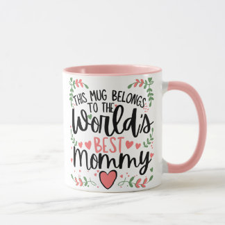 Caneca dia de as mães feliz para a melhor mãe do mundo