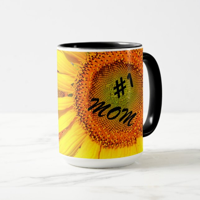 Caneca Dia de as mães nº 1 Mãe Giraróis (Frente Esquerda)