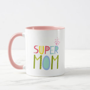 Caneca Dia de as mães SUPER MÃE Natal Moderno