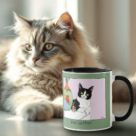 Caneca Dia de as mães Tuxedo Cat