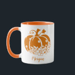 Caneca Dia de Dia das Bruxas de Flor Bonito ou Abóbora de<br><div class="desc">Dia de Dia das Bruxas ou de Ação de Graças</div>