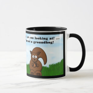 Caneca Dia de Groundhog feliz com humor engraçado do