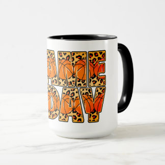 Caneca Dia de Jogo Estampa de Leopardo