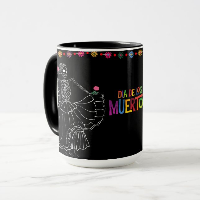 Caneca Dia De Los Muertos (Frente Esquerda)