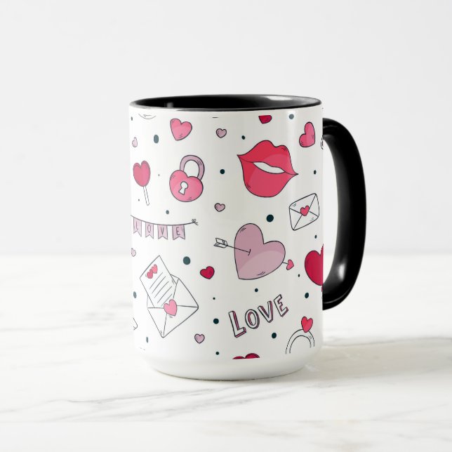 Caneca Dia de os namorados (Frente Esquerda)