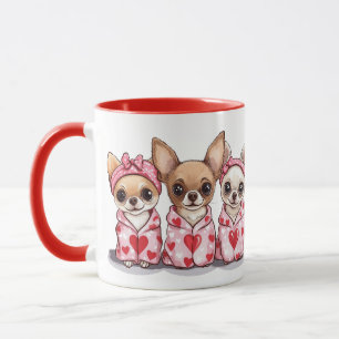Caneca Dia de os namorados Chihuahua Dogs