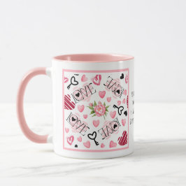 Caneca Dia de os namorados de Amor de Corações de Pequim