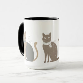 Caneca Dia de os namorados de animais de estimação, simpl