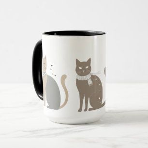 Caneca Dia de os namorados de animais de estimação, simpl