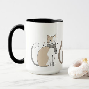 Caneca Dia de os namorados de animais de estimação, simpl