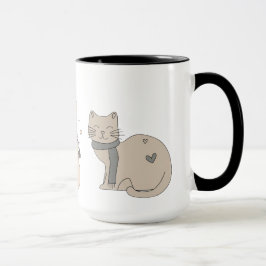 Caneca Dia de os namorados de animais de estimação, simpl