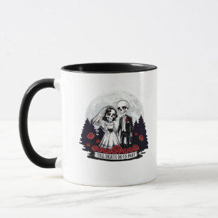Caneca Dia de os namorados De Horror Casal De Esqueleto A