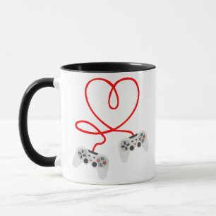 Caneca Dia de os namorados De Jogador De Vídeo T-Shirt Co