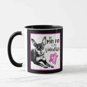 Caneca Dia de os namorados MinPin - Namorados de cães