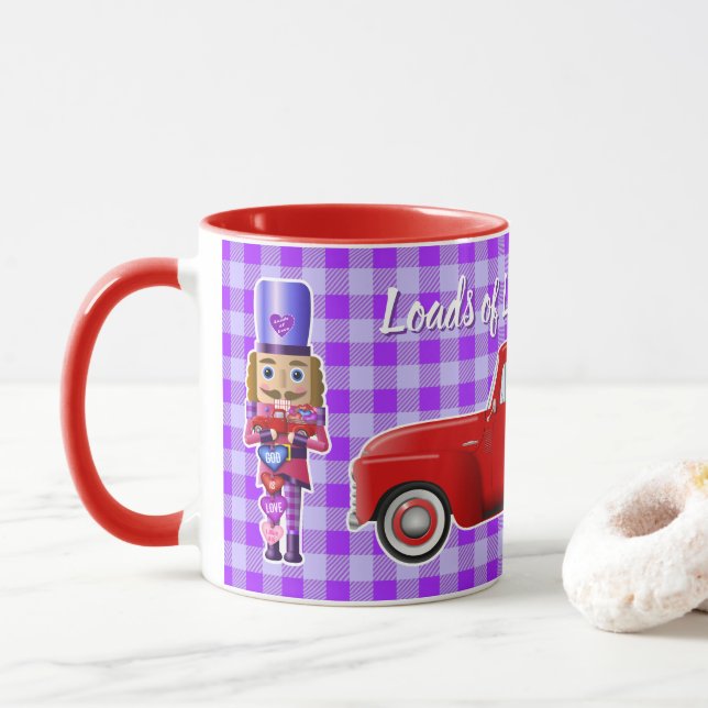 Caneca Dia de os namorados Nutcracker com Little Red Truc (Com Donut)