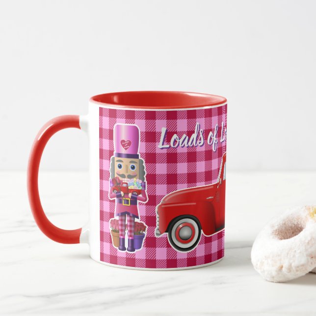 Caneca Dia de os namorados Nutcracker com Little Red Truc (Com Donut)