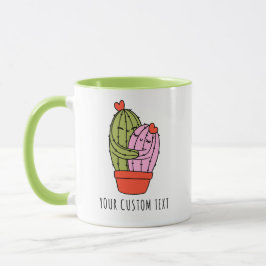 Caneca Dia de os namorados Personalizado do Casal Cactus