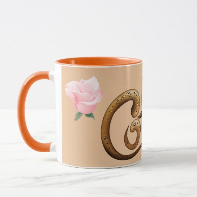 Caneca Dia de os namorados rosa (Esquerda)