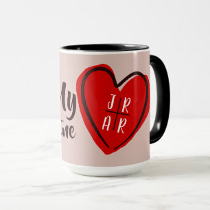 Caneca Dia de os namorados Seja Meu Namorados Coração Per