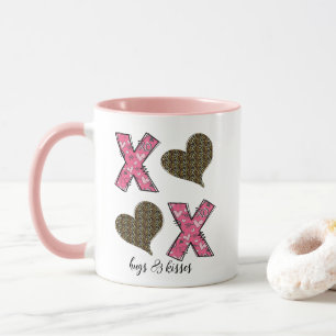 Caneca Dia de os namorados XOXO Hugs & Kisses - Mug