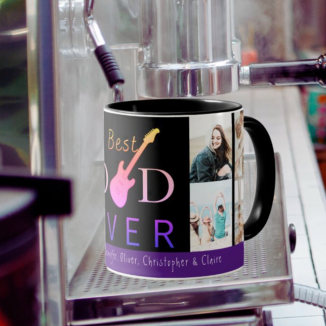 Caneca Dia de os pais de Colagem de Fotos do Melhor Pai d (Criador carregado)