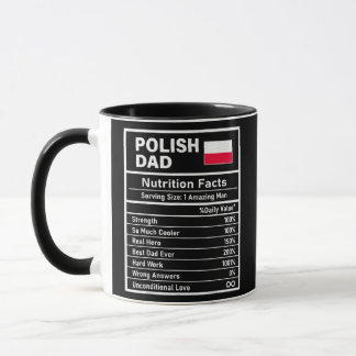 Caneca Dia de os pais de Fatos Nutricionais Poloneses