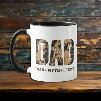 Caneca Dia de os pais do Pai da Ferramenta de Camuflagem