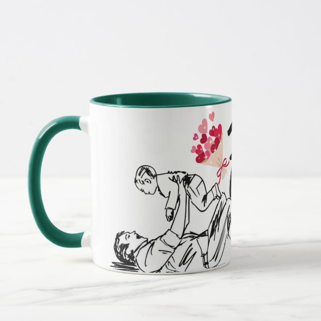 Caneca Dia de os pais Feliz Impresso Moderno Mug (Esquerda)