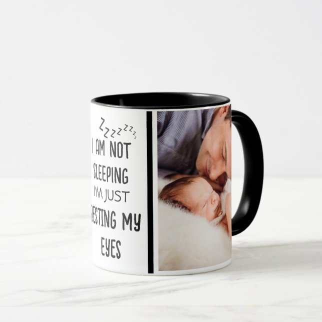Caneca Dia de os pais Funny Novo papai Photo Mug (Frente Esquerda)