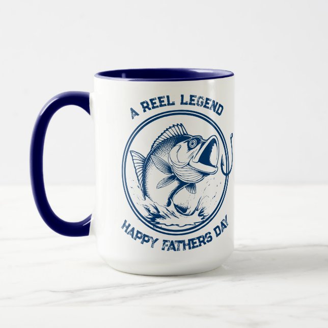 Caneca Dia de os pais Peixe-Baixo-A-Coalhada (Esquerda)