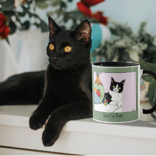 Caneca Dia de os pais Tuxedo Cat