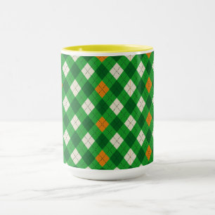 Caneca Dia de São Patrício argila colorida irlandesa