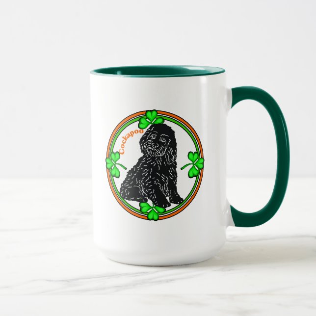 Caneca Dia de São Patrício de Cockapoo (Direita)