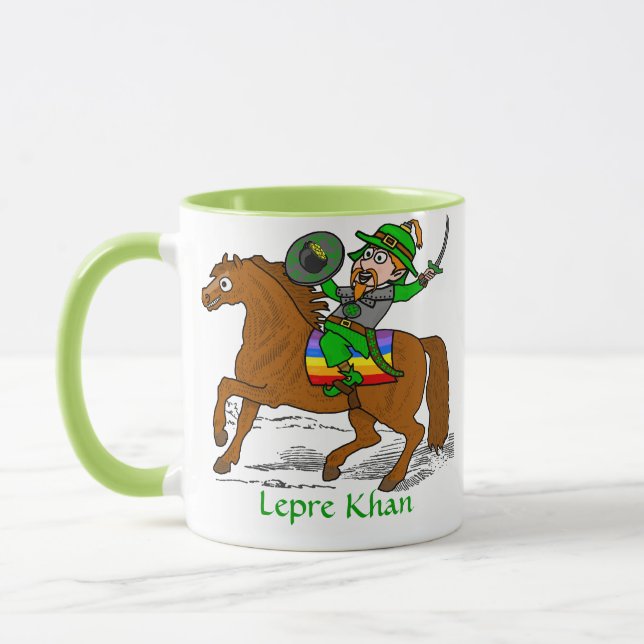 Caneca Dia de São Patrício Funny Lepre Khan (Esquerda)