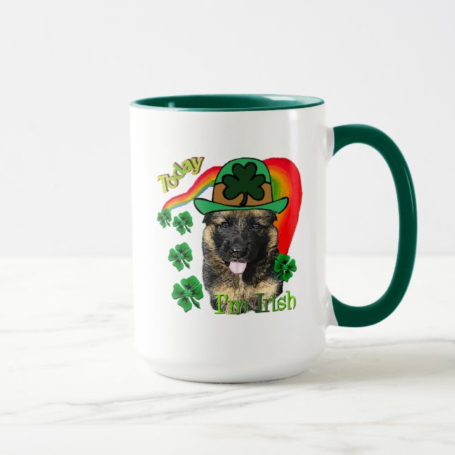 Caneca Dia de São Patrício german shepherd (Direita)