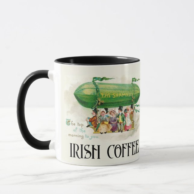 Caneca Dia de São Patrício Irlanda Café Irlandês Diversão (Esquerda)