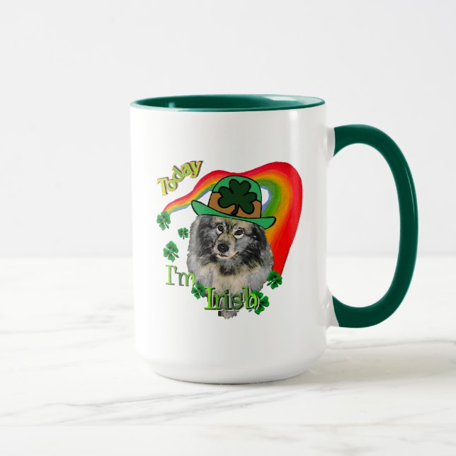 Caneca Dia de São Patrício Keeshond (Direita)