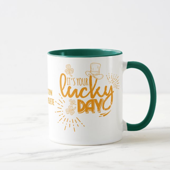 Caneca Dia de São Patrício Seu dia de sorte (Direita)