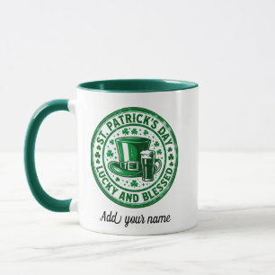 Caneca Dia de São Patrício Sortudo e Abençoado