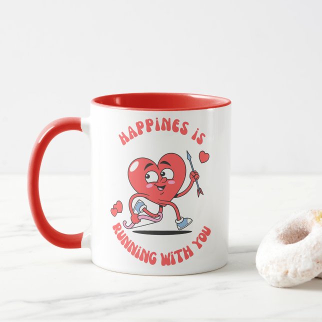 Caneca Dia do namorados para amantes Malhações, presentes (Com Donut)