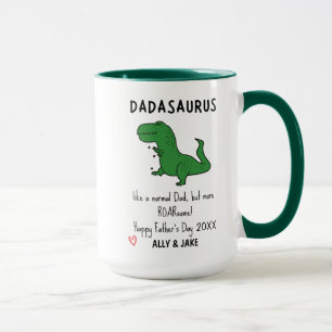Caneca Dia do Pai Engraçado T-rex Mug