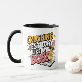 Caneca Dia do Teste de Esmagamento como uma Motivação do