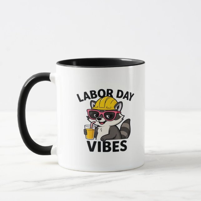 Caneca Dia do Trabalho Víbias! Feliz Dia do Trabalho! Clá (Esquerda)