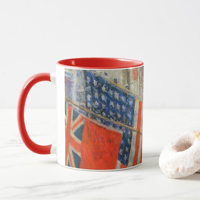 Caneca Dia dos Aliados, maio de 1917, por Childe Hassam,  (Com Donut)