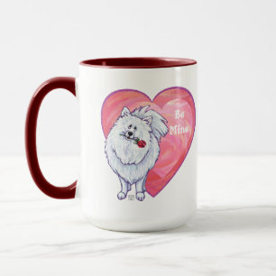 Caneca Dia dos namorados branco de Pomeranian