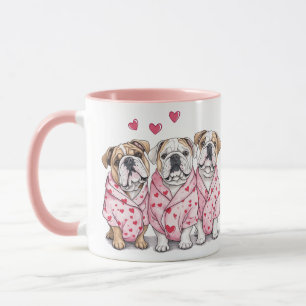 Caneca Dia dos Namorados Bulldog Inglês